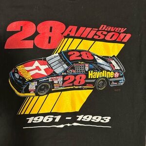 1990s - Vintage Davey Allison #28 Winston cup career victories Nascar t-Shirt